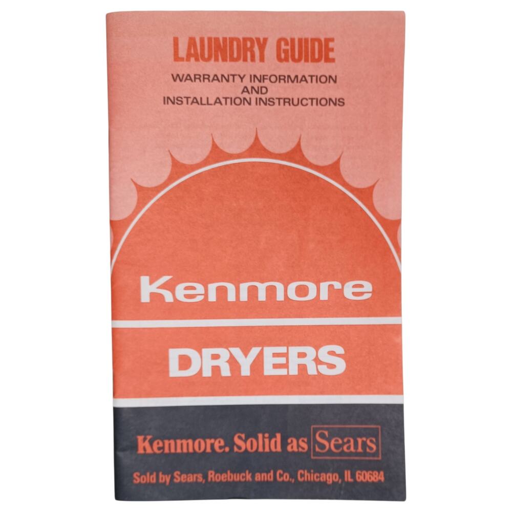 Vintage Kenmore Dryer Guide
